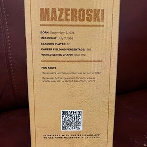 Mazeroski Baseball Bobblehead
